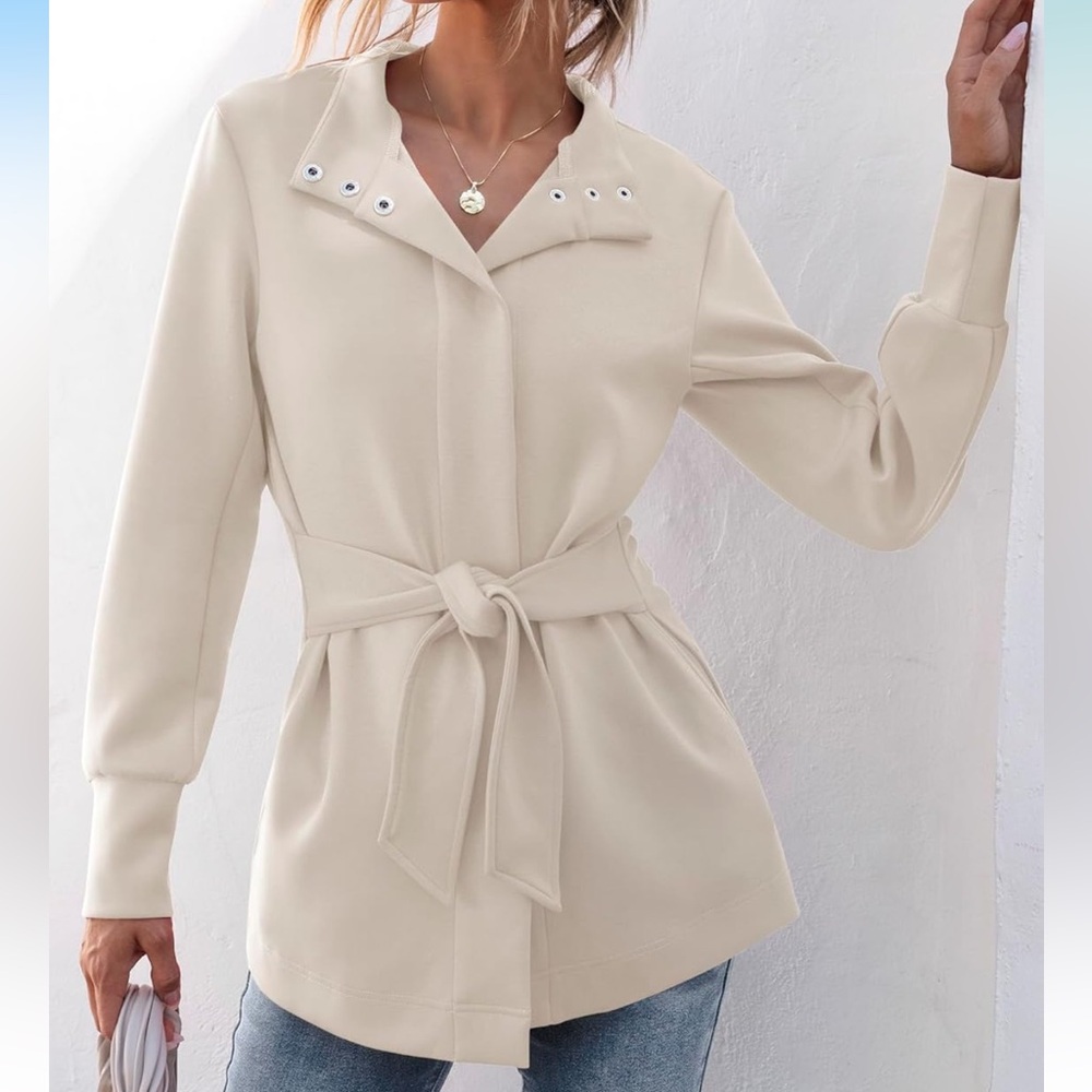 Cream Belted Jacket NWT